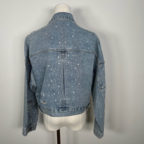 Paint the Town Bedazzled Jean Jacket - Size M - Picture 2 of 8